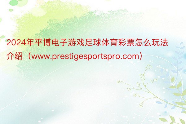 2024年平博电子游戏足球体育彩票怎么玩法介绍（www.prestigesportspro.com）