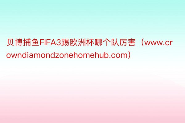贝博捕鱼FIFA3踢欧洲杯哪个队厉害（www.crowndiamondzonehomehub.com）